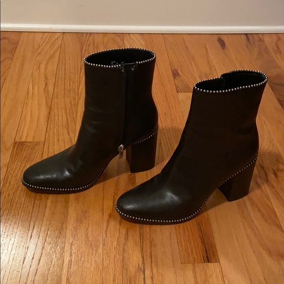 Coach Shoes - Coach Leather Ankle Boots - Black